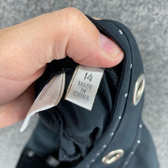 Tail Tech Cropped Pants Women 14 Black High Rise Flat Front Pockets Casual - Picture 9 of 11